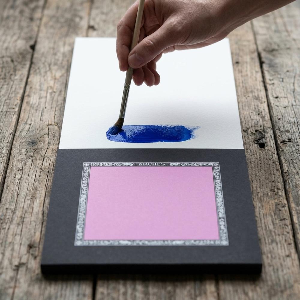bloc de papier aquarelle satiné pour illustration à la gouache