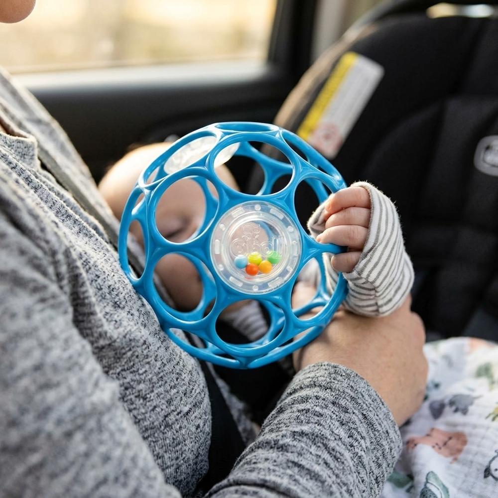 Bright Starts Oball Easy-Grasp Rassel BPA-freies Babyspielzeug, 10 cm