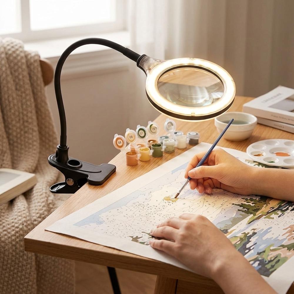 Lámpara de Escritorio con Lupa LightView Pro Flex