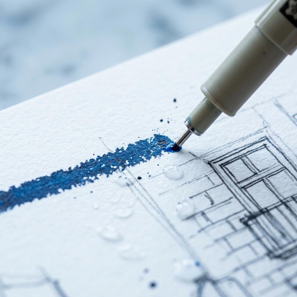 Mixed-media pad that takes both pen and watercolor