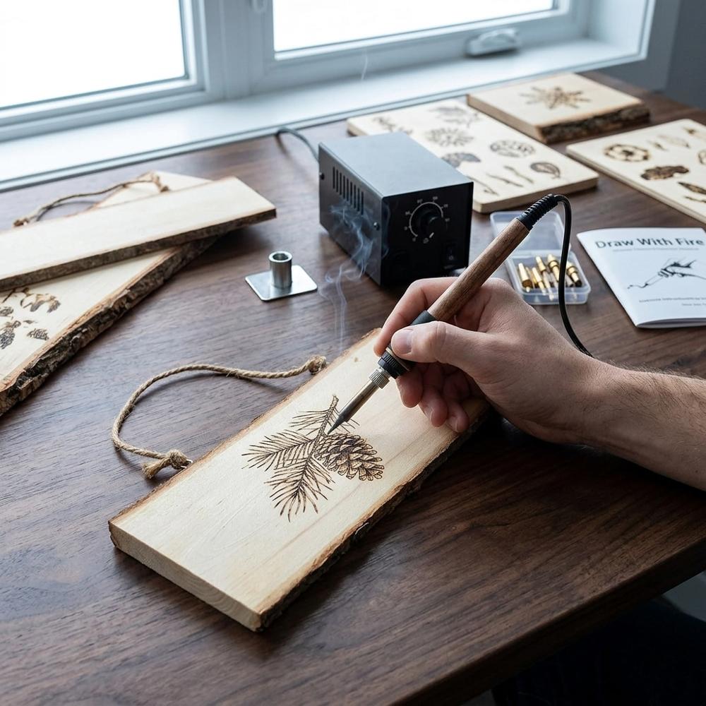 solid basswood plaques for practising burns