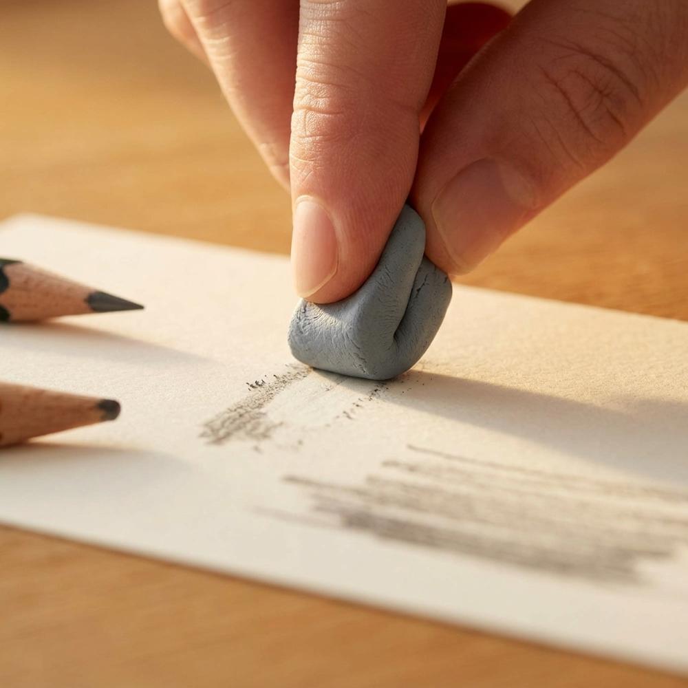 kneaded eraser for lifting graphite, creating highlights, and softening shadows