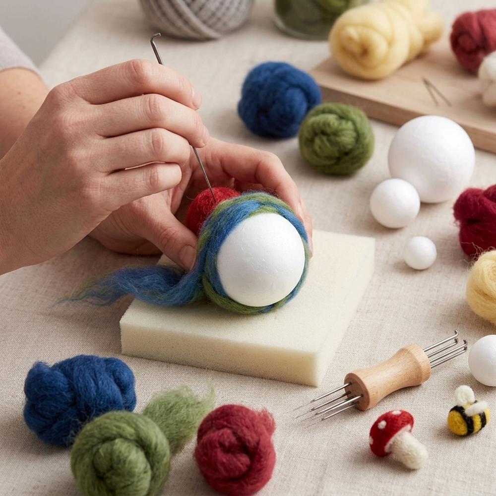 50 Pack Craft Foam Balls, 5 Sizes (1–2.4 Inches)