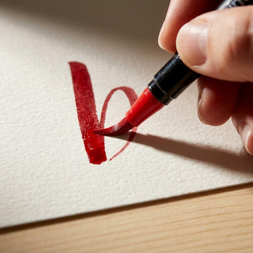 Watercolor brush pens with real flexible bristles