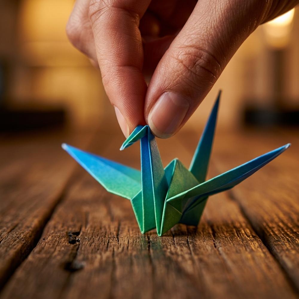 Stort 8-tommers tosidig origami-papir for trening og større modeller