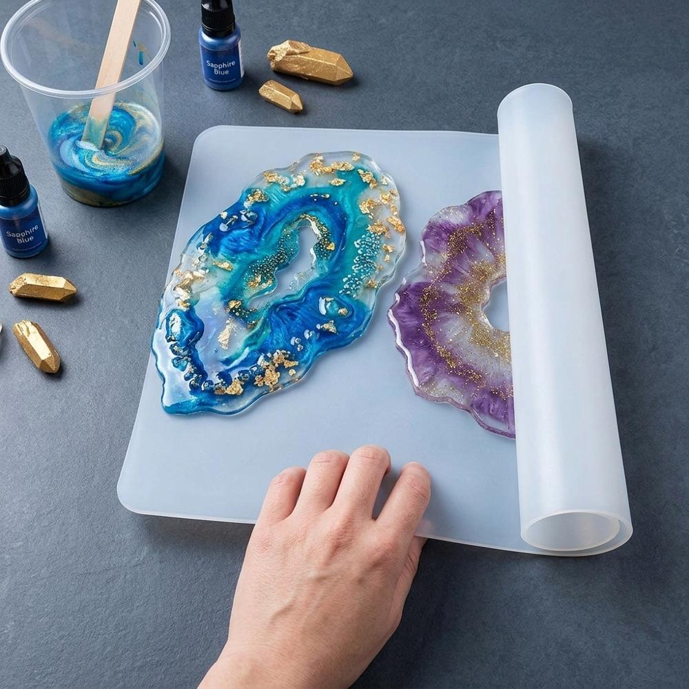 Large silicone work mat to protect the table under resin pours