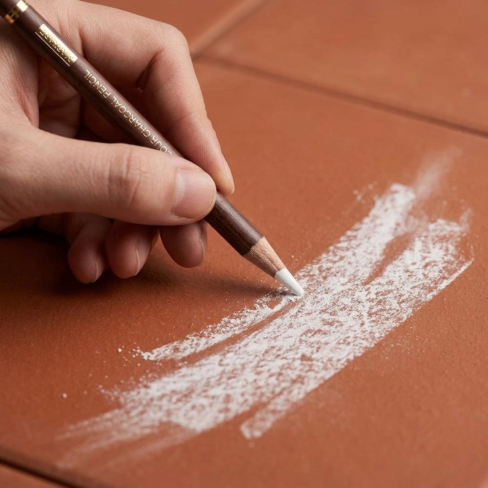white charcoal pencils for adding highlights on toned paper