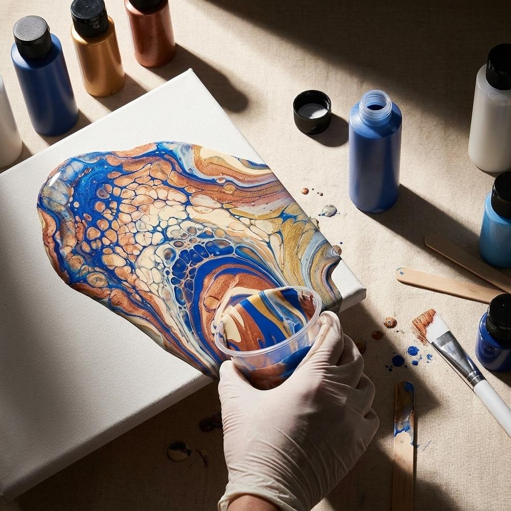 clear gloss varnish for sealing finished acrylic pour paintings