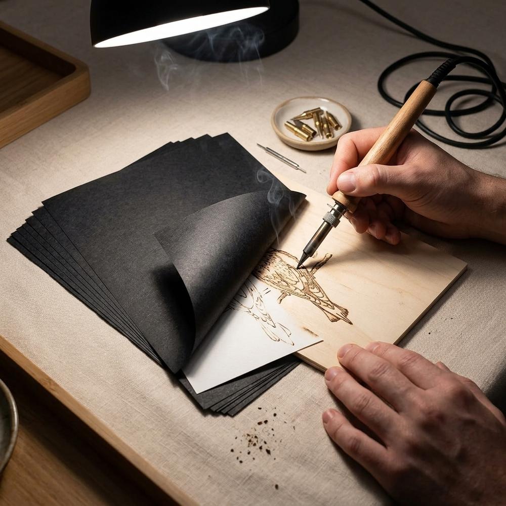 wax-free graphite paper for transferring designs onto wood