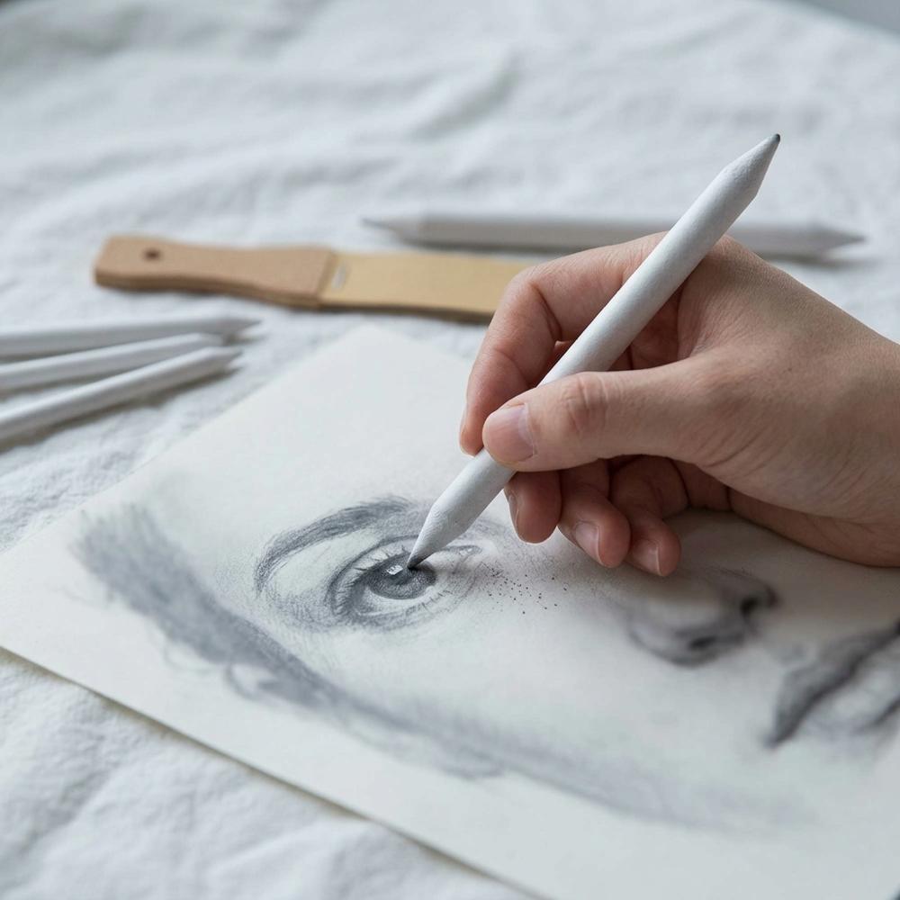 paper blending stumps and tortillions for smooth graphite shading