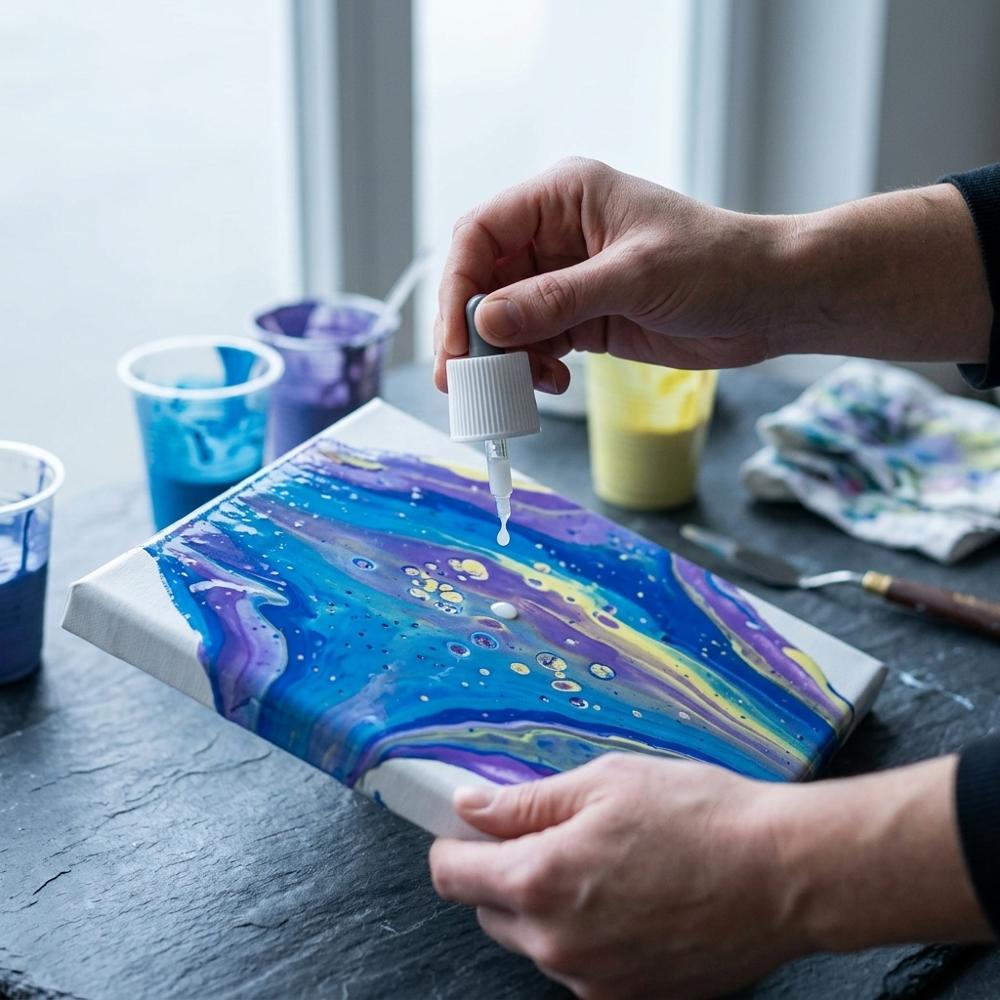 artist-grade silicone oil for creating cells in fluid art