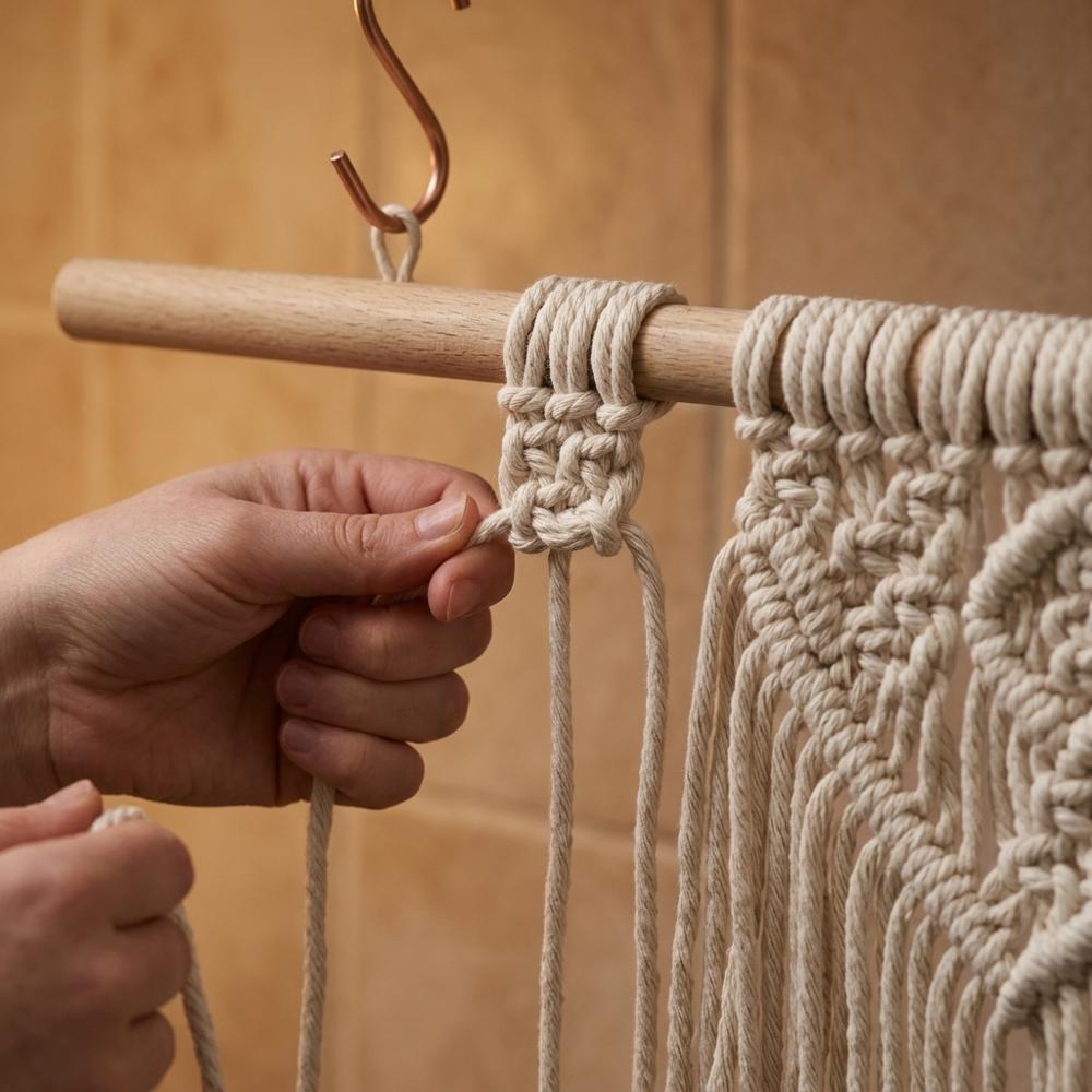 Illustrated macramé reference book of knots and patterns for beginners