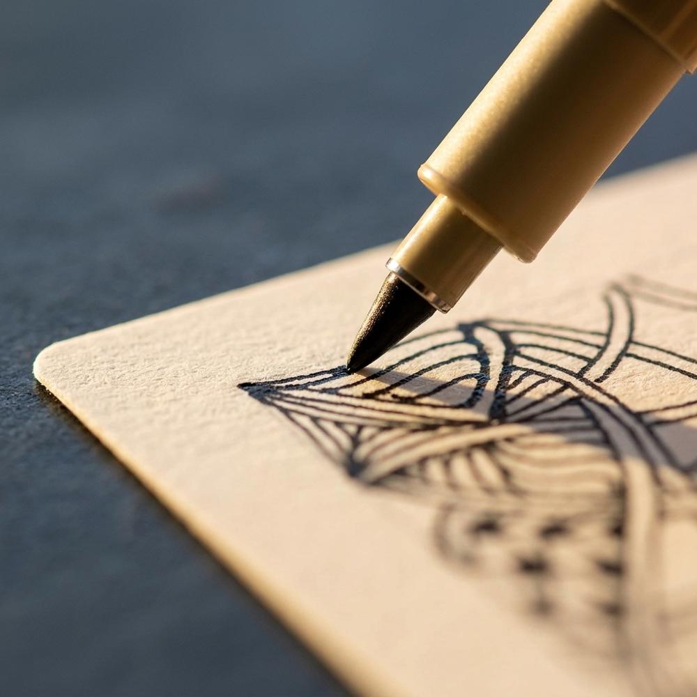 robuster Archivstift mit Kunststoffspitze für kräftigere Linien und Zeichnen für unterwegs