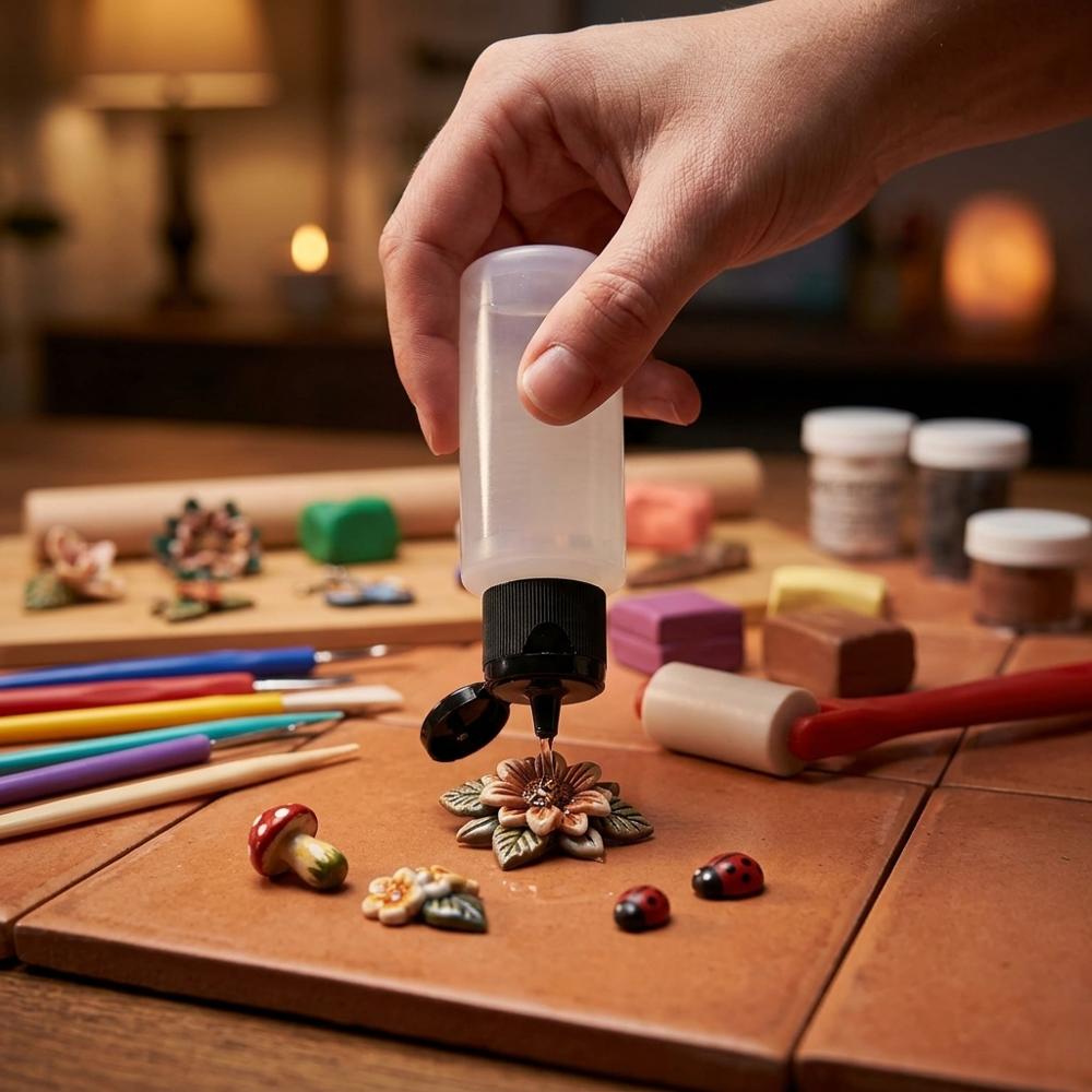 water-based glossy glaze for sealing and protecting finished polymer clay pieces