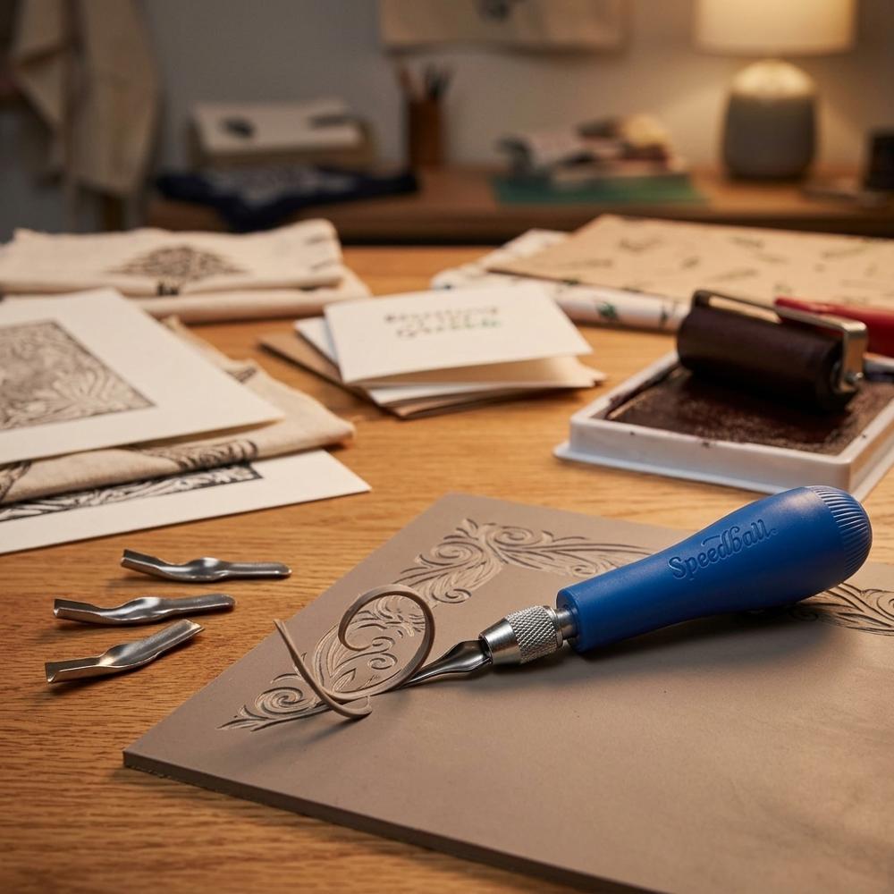 Professional two-handle gouge set for detailed carving