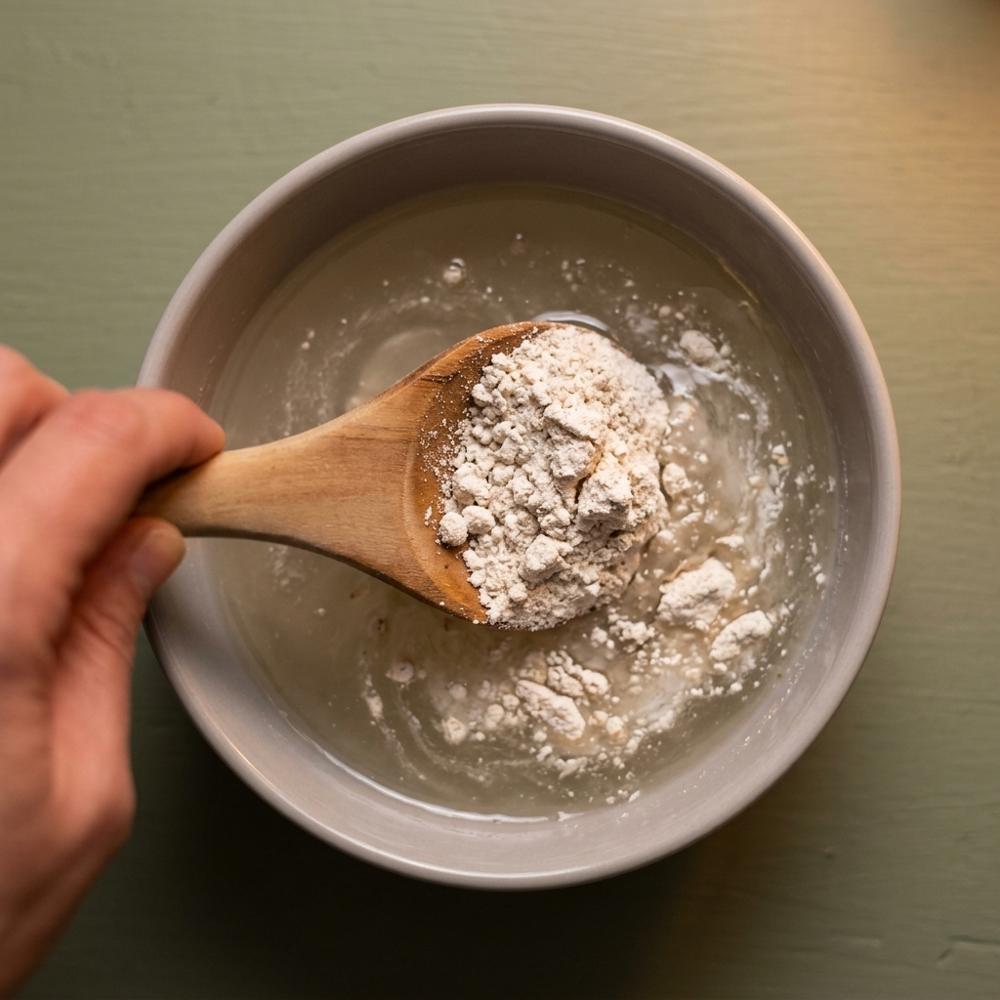 Kolloidalt havregryn för mild peeling och textur