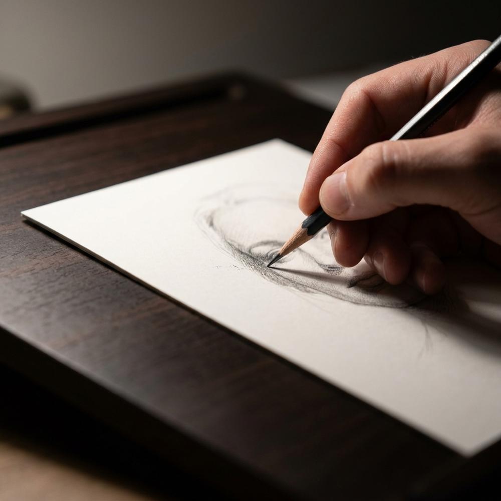 heavyweight vellum-surface bristol pad for layered graphite portraits