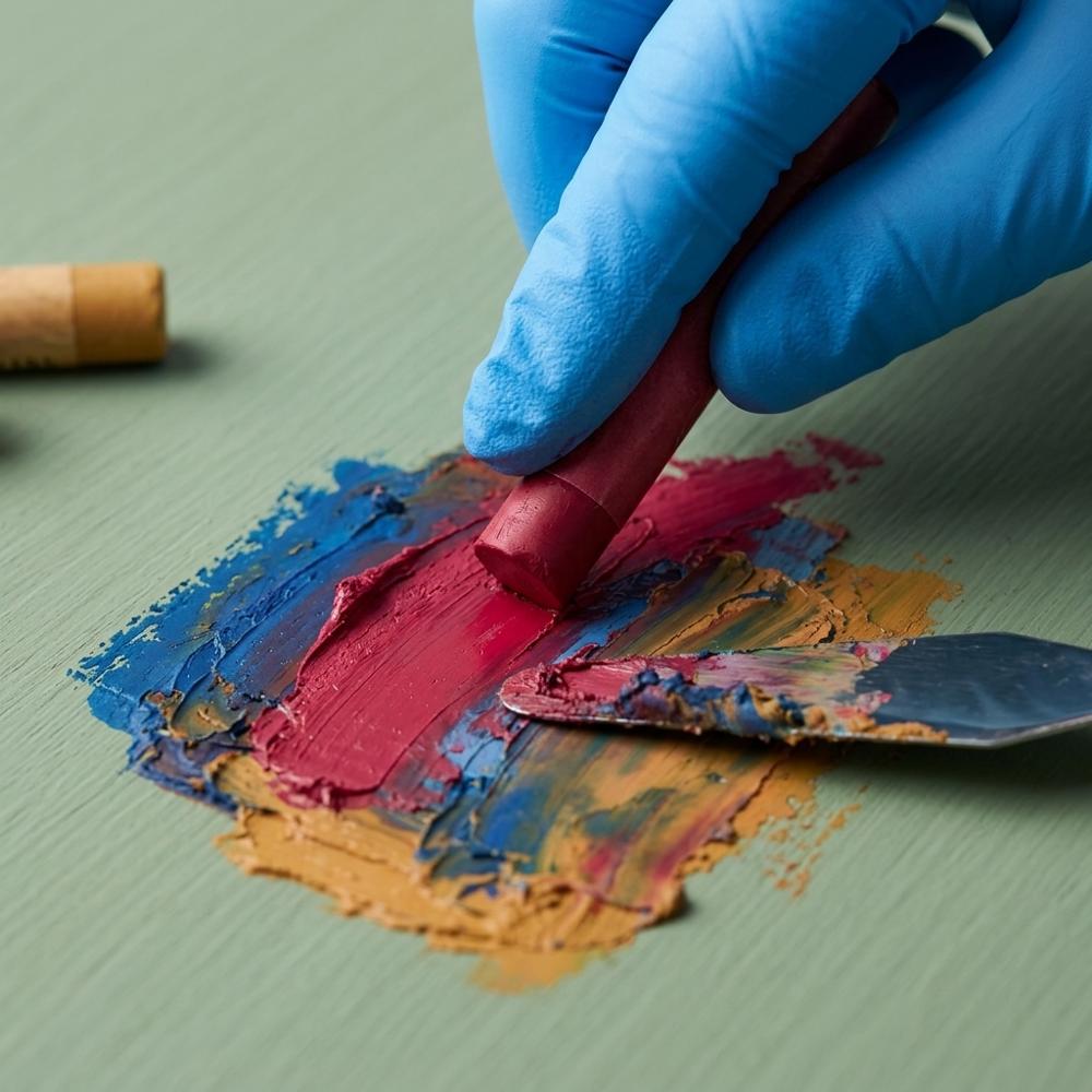 disposable nitrile gloves for mess-free finger blending