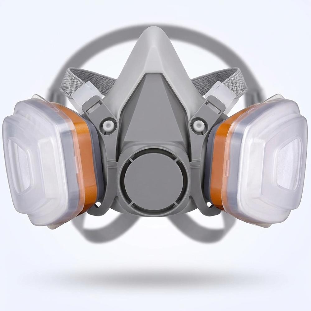 reusable half-face respirator for burn smoke and sanding dust