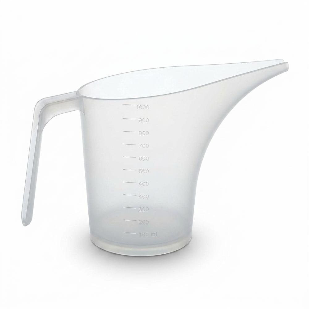 Mikrowellengeeigneter Gießbecher mit langer Tülle