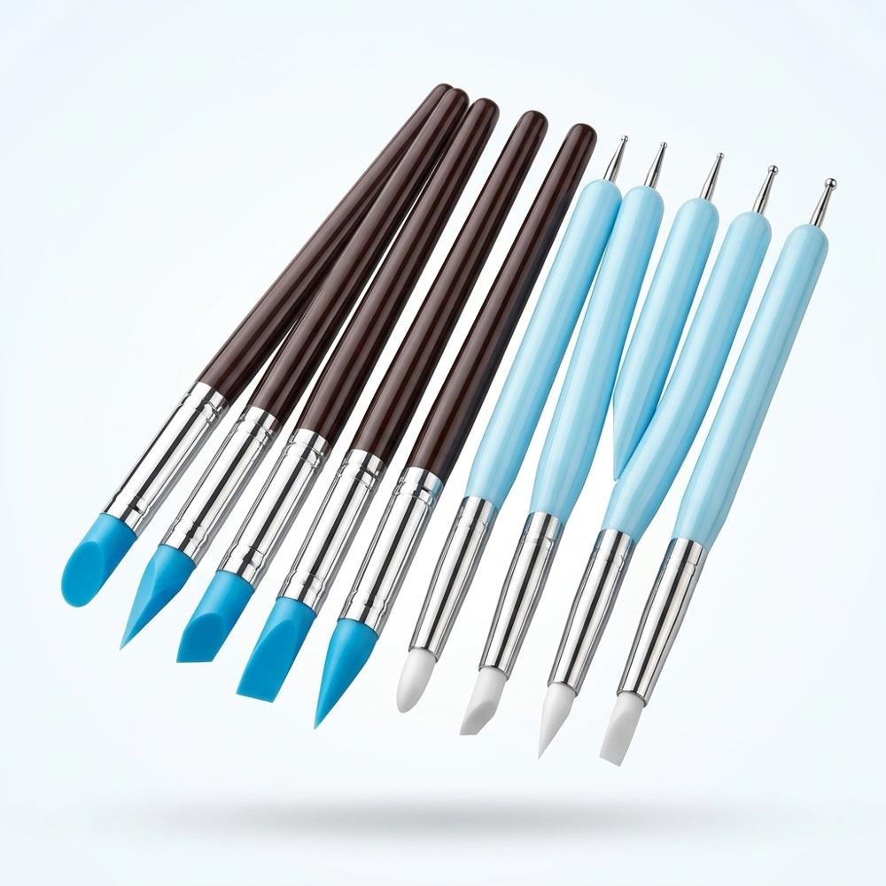 silicone-tip shaper tools for precise oil pastel blending