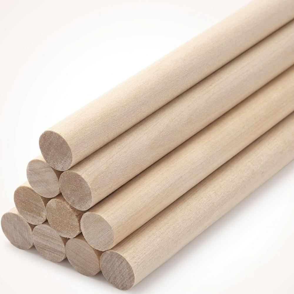 Unfinished wooden dowel rods for hanging macramé wall pieces