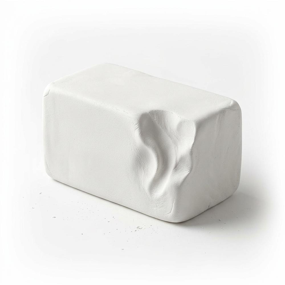 White air-hardening modeling clay for kiln-free sculpting