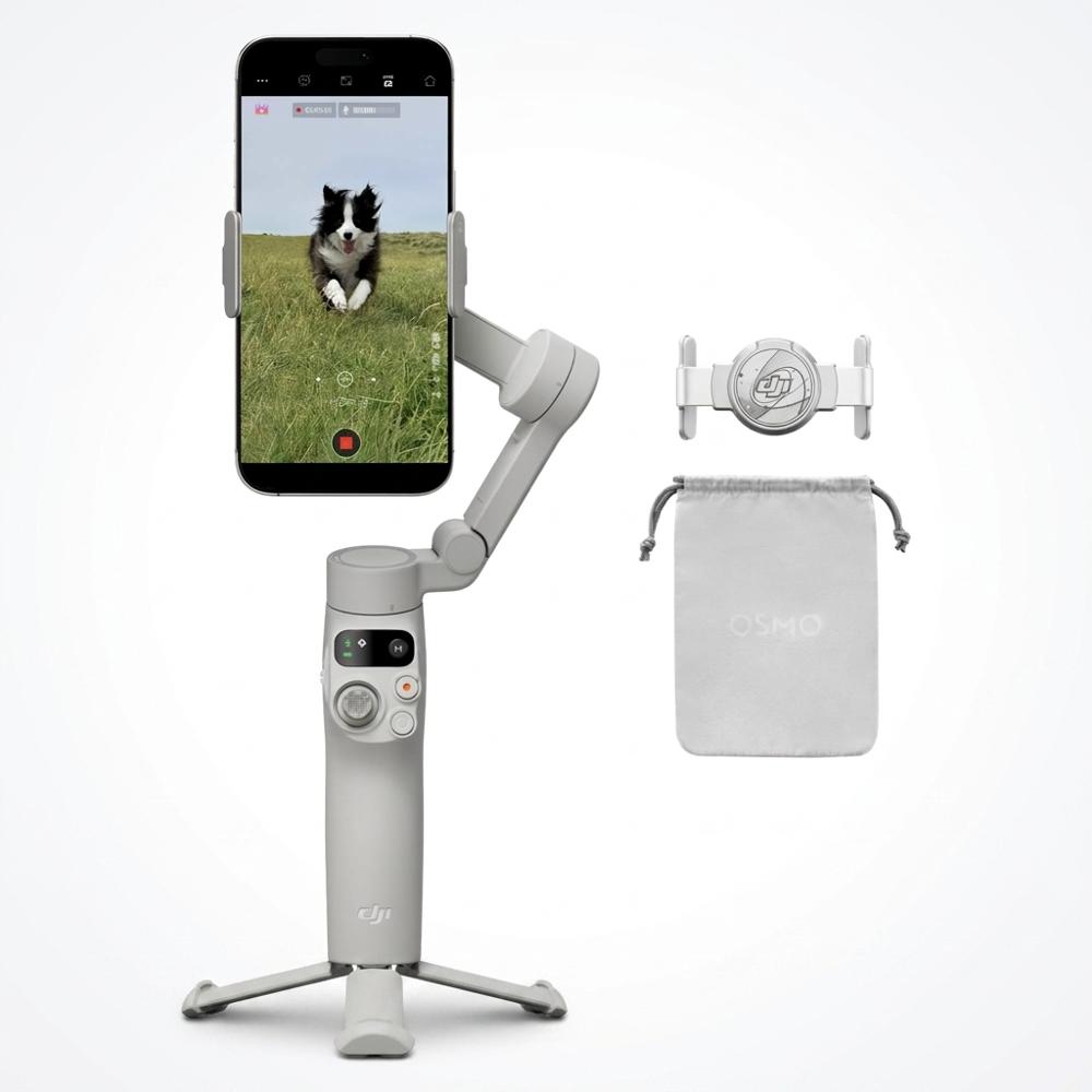 Estabilizador gimbal de três eixos para vídeo em smartphone