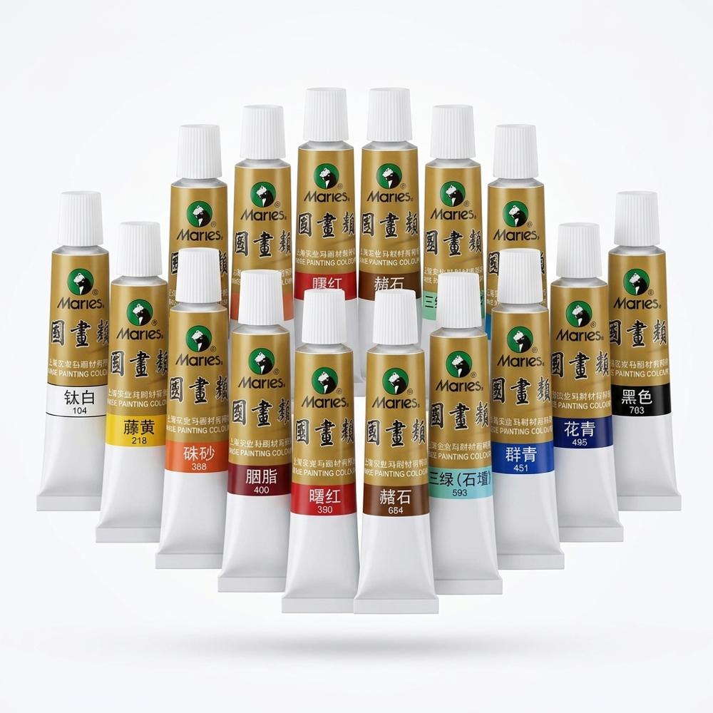 traditional Chinese painting colours in tubes for ink work