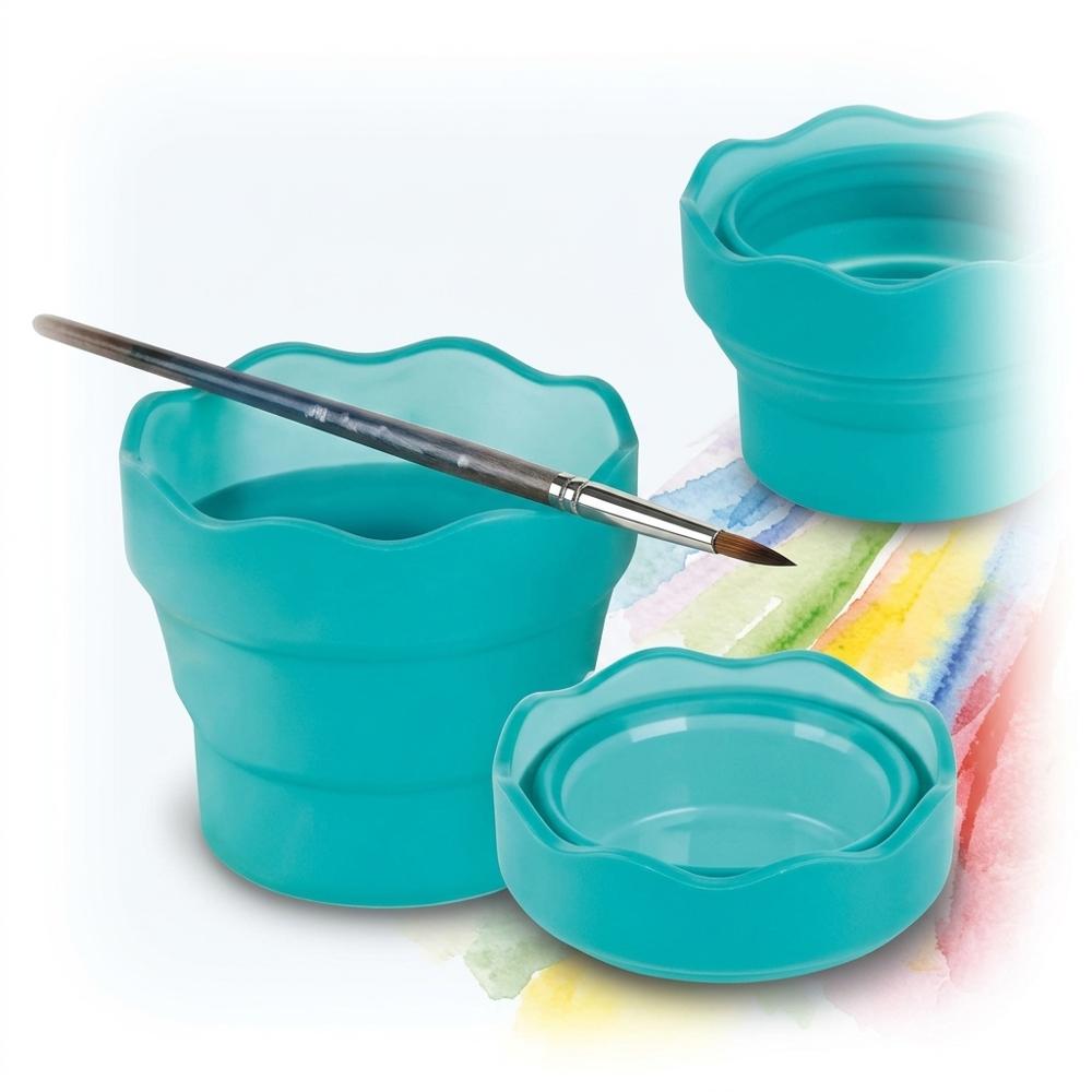 Clic & Go Portable Paint Water Cup with Brush Holder