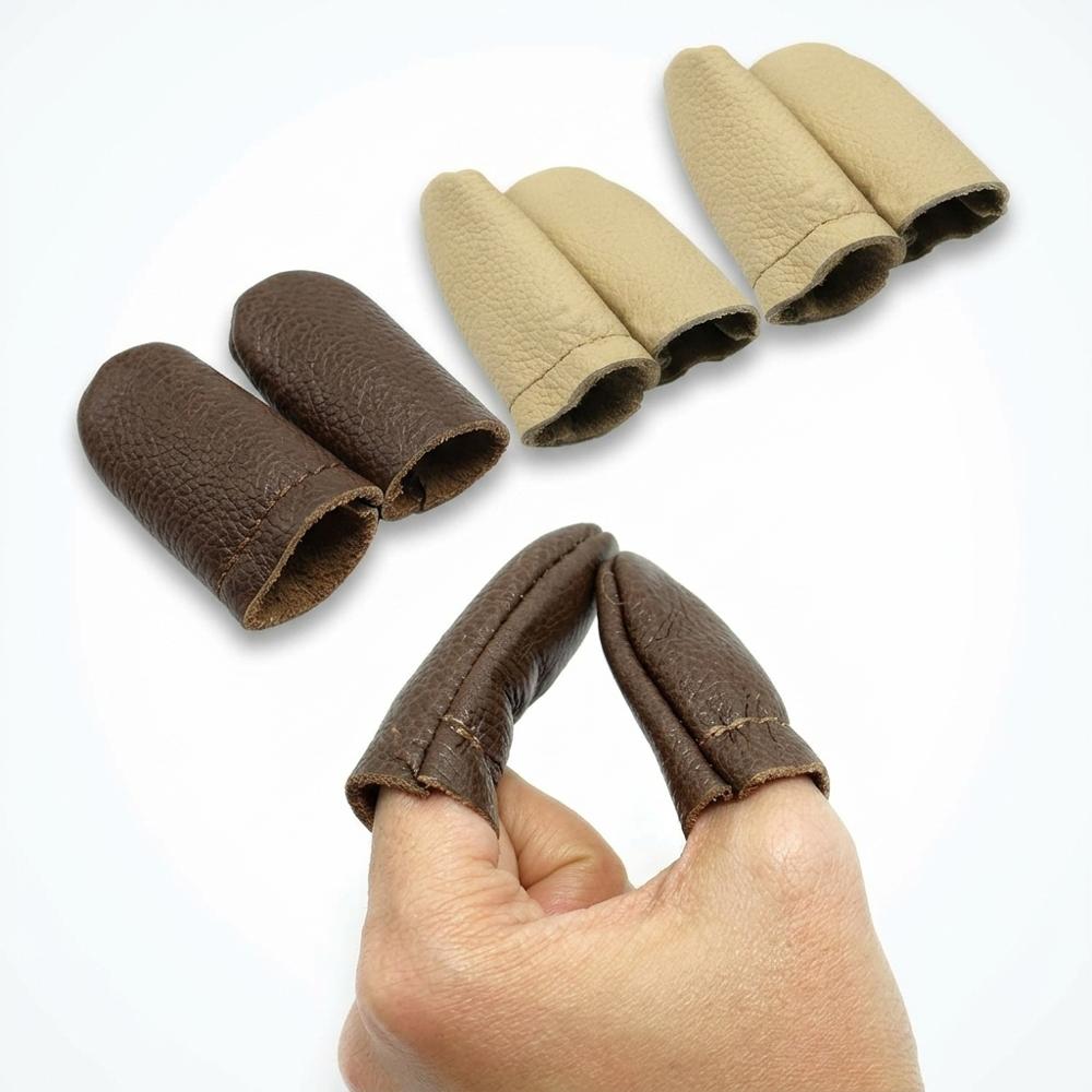 GBSTORE Leather Finger Guards for Needle Felting, 6 Pack