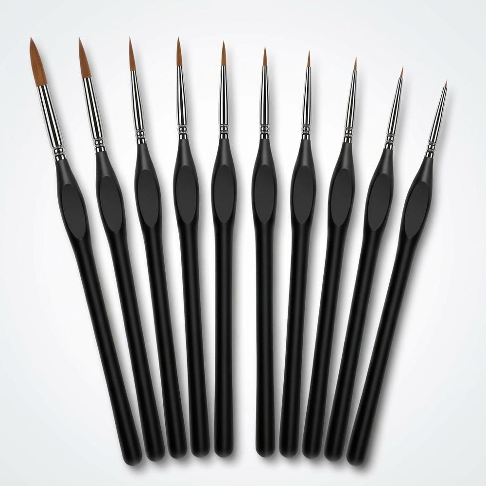 Fine detail paintbrush set for small clay pieces