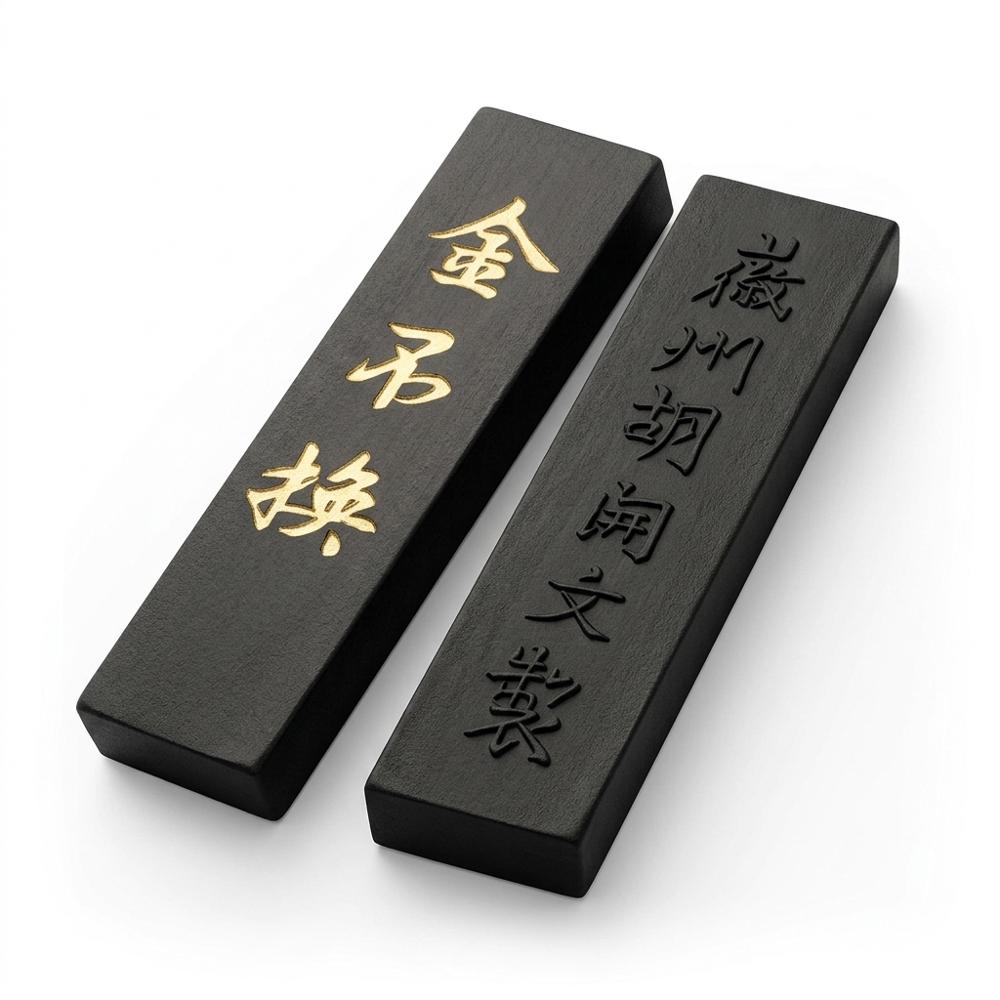 solid oil-soot ink stick for grinding fresh ink