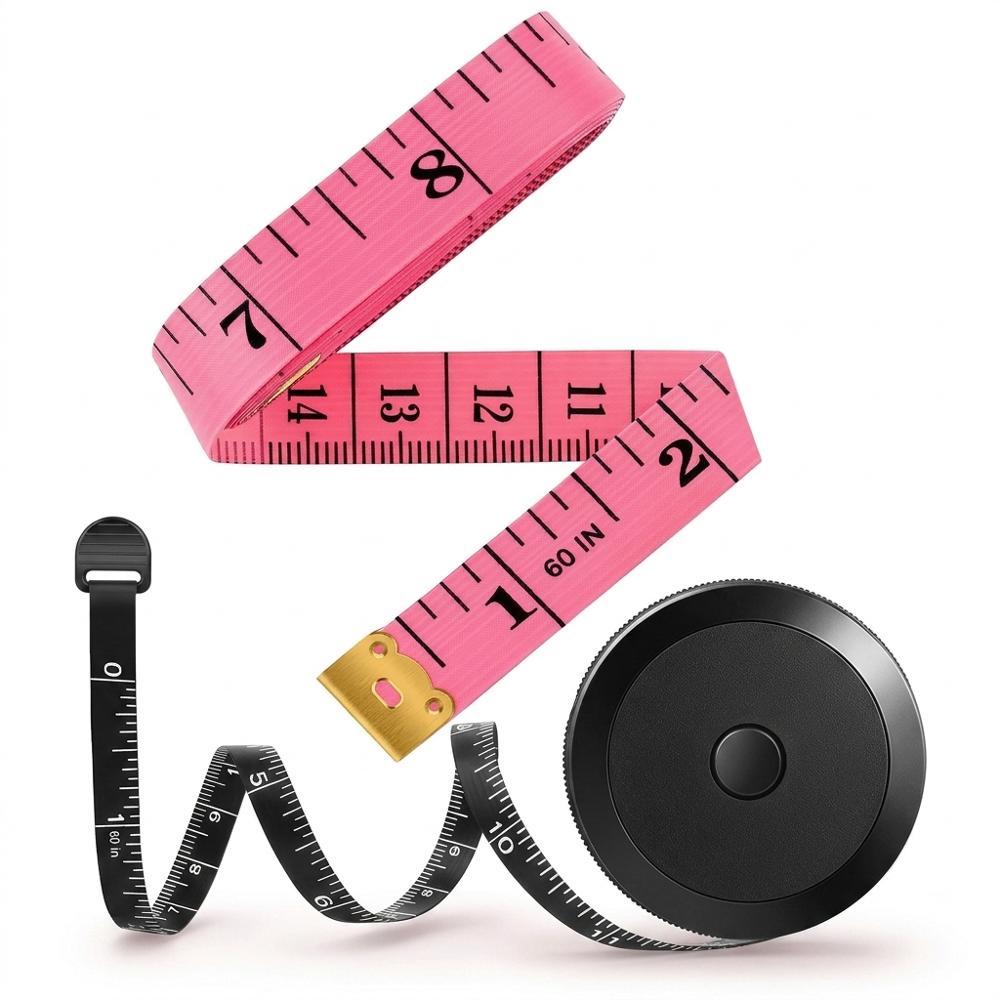 Retractable soft tape measure for cutting macramé cord to length