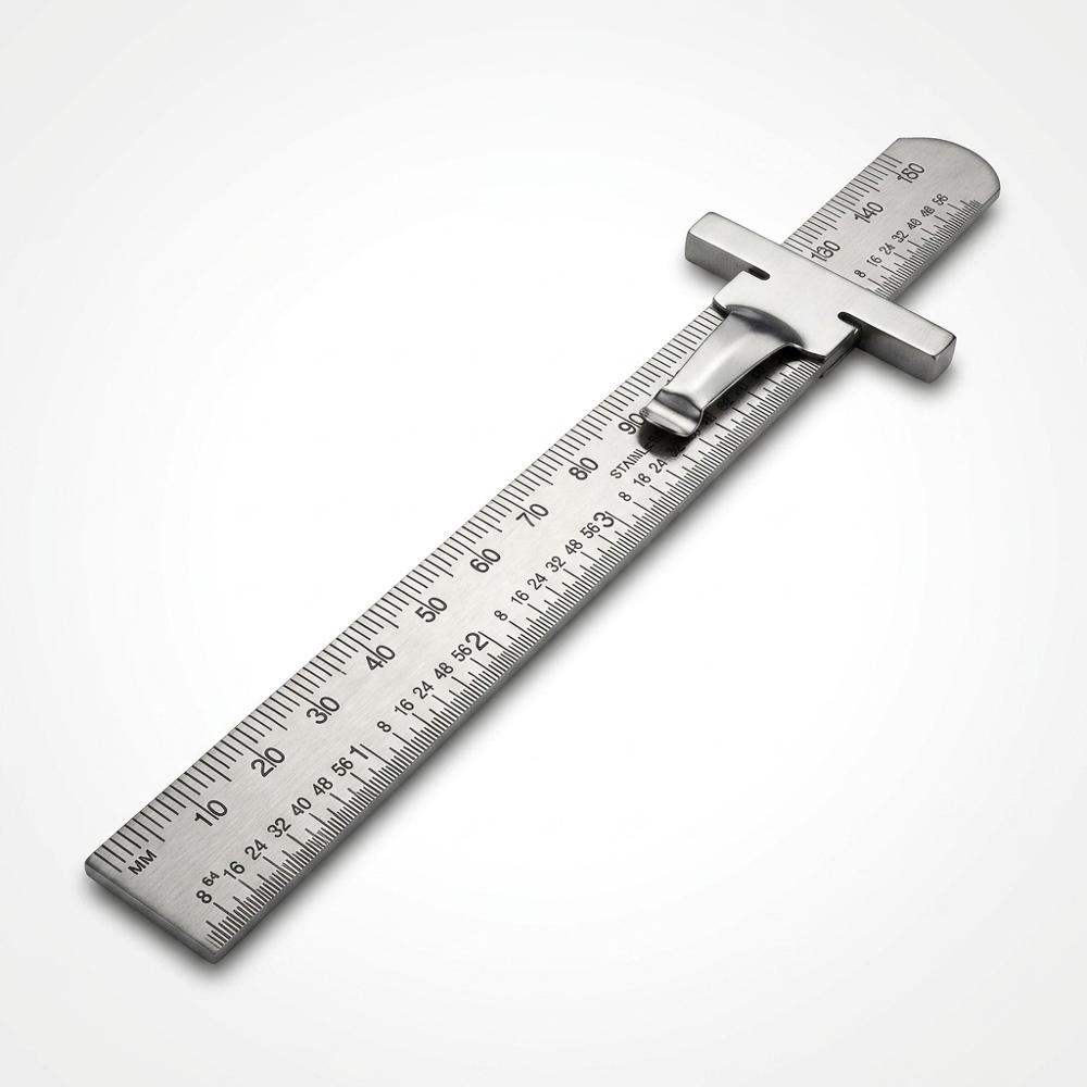 six-inch metal pocket rule for recording the size of what you draw