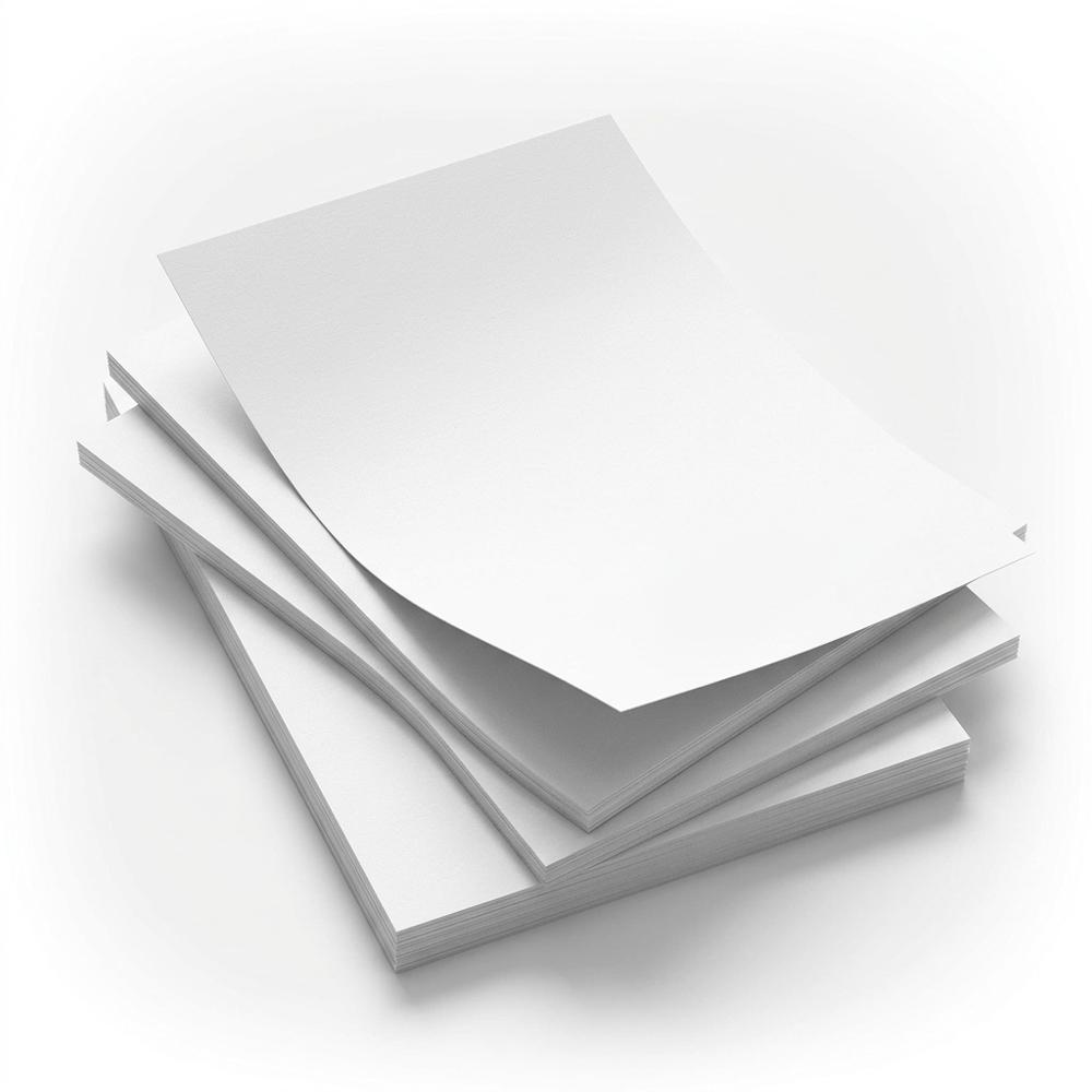 Cartoncino bianco liscio per stampare cartoline e motivi