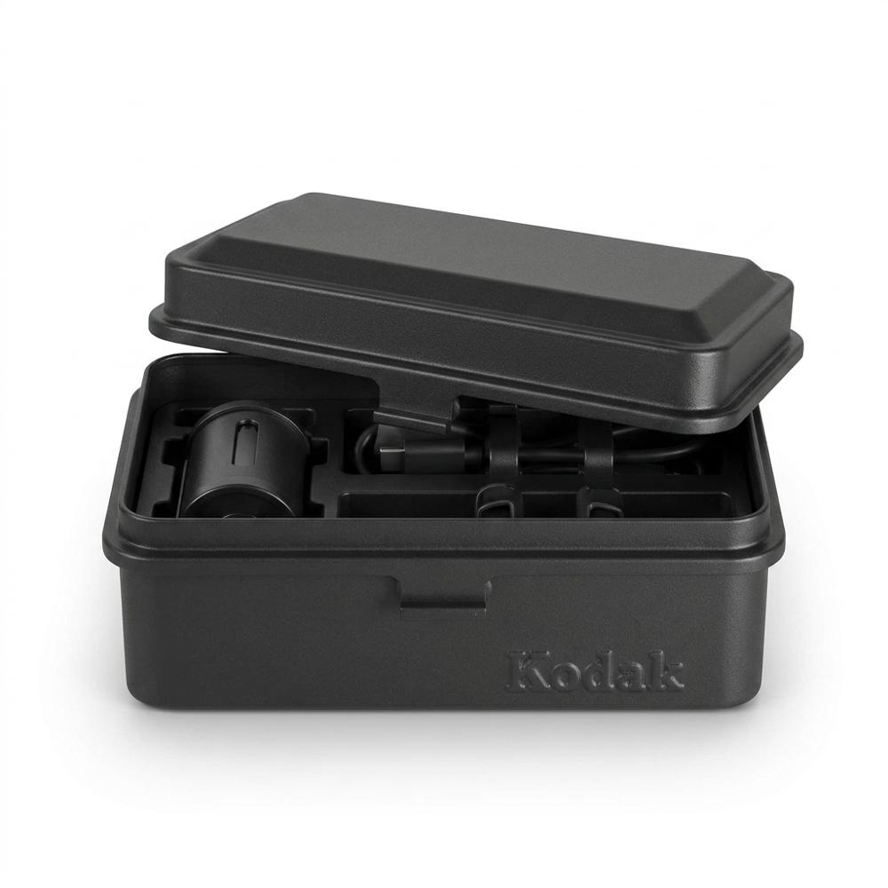 Steel storage case for exposed and unexposed film rolls