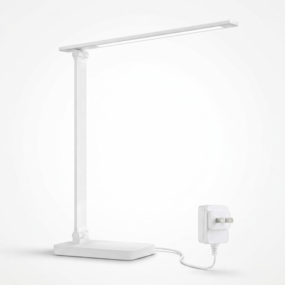 LED skrivebordslampe med USB-opladerport