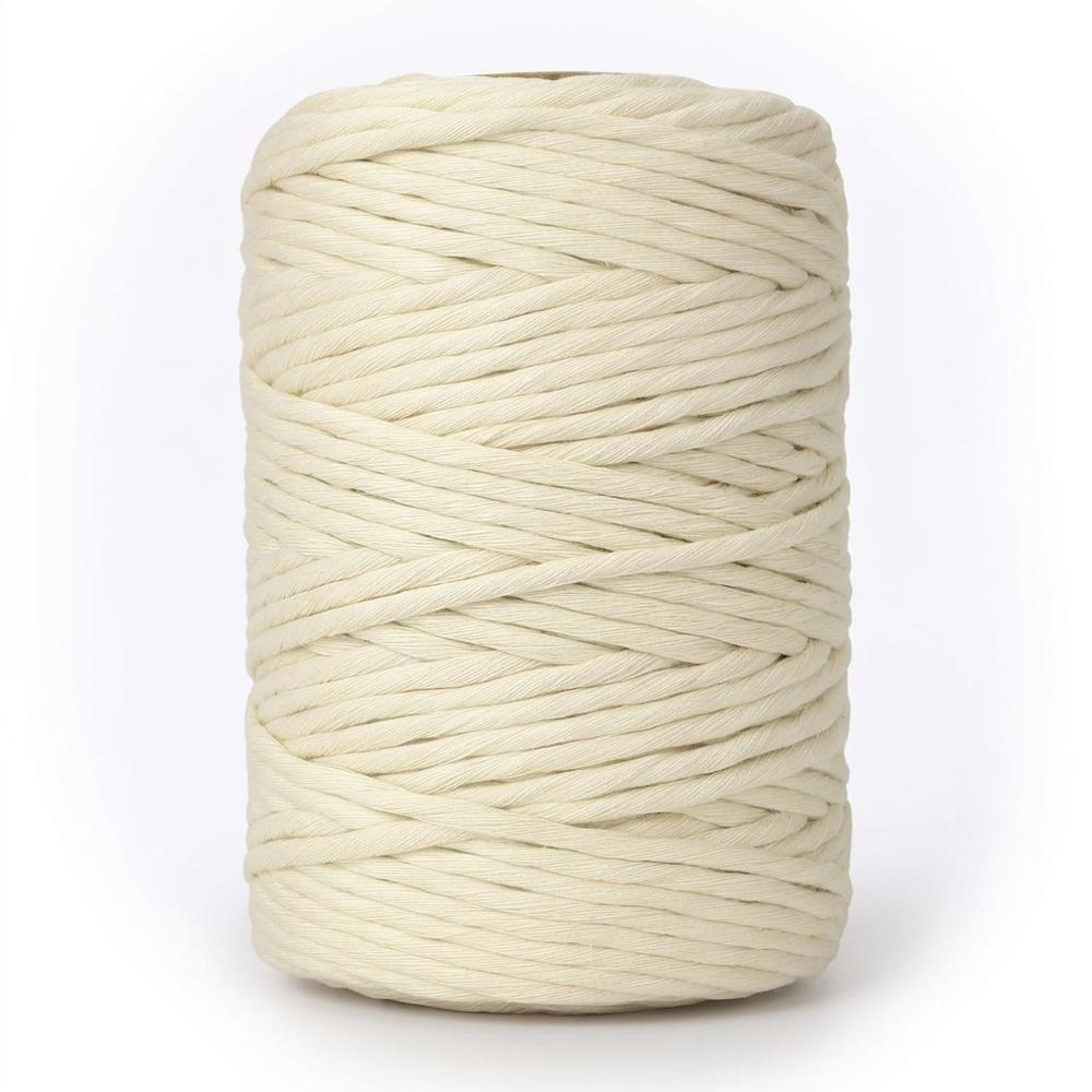 4mm single-strand cotton macramé cord for wall hangings and plant hangers