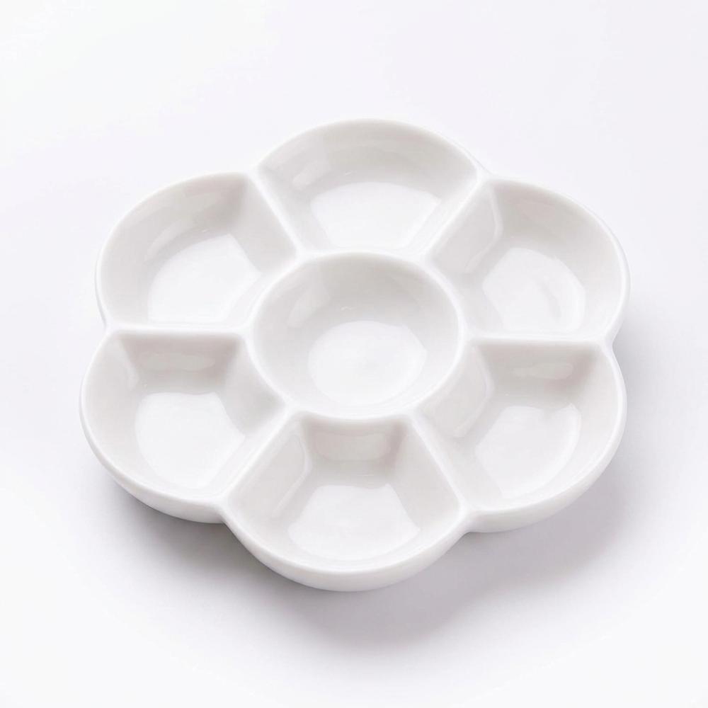 white porcelain wells for mixing graded ink washes