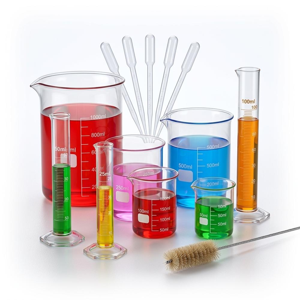 Lab Measuring Cylinders and Pipettes