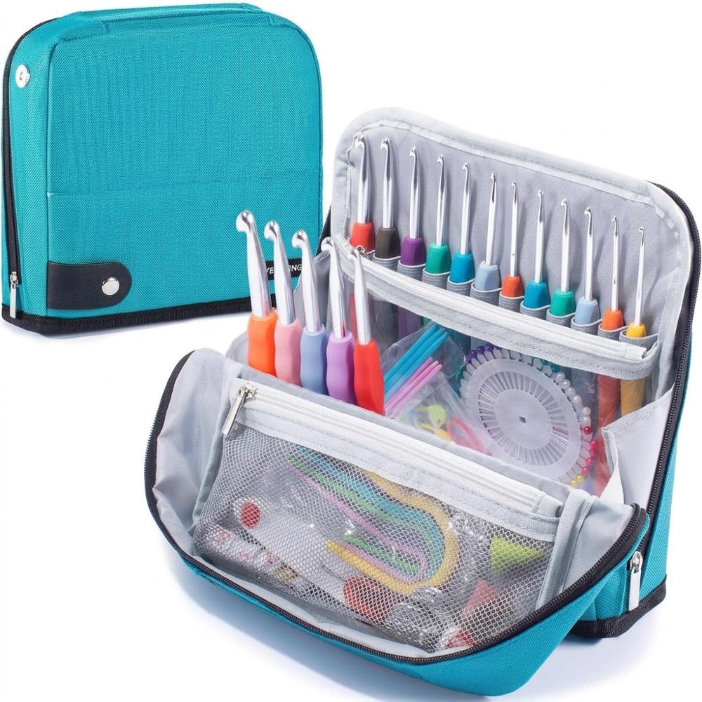 Rechtopstaande organizer voor haaknaalden