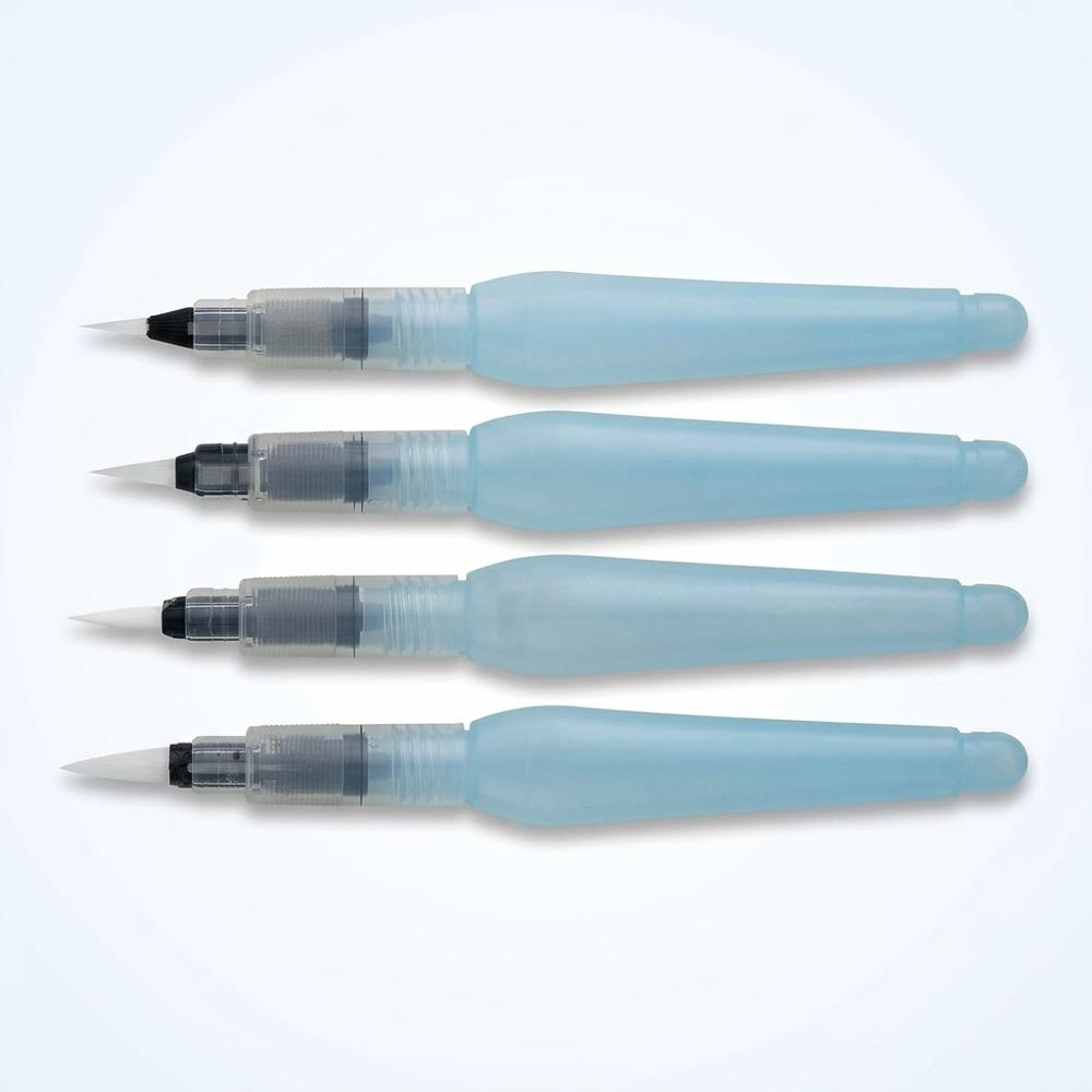 Refillable water brush pens for painting without a water cup