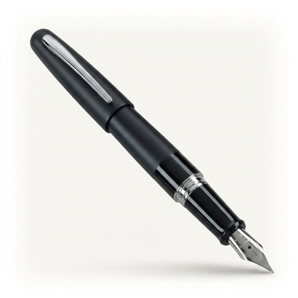 Beginner fountain pen with a steel medium nib