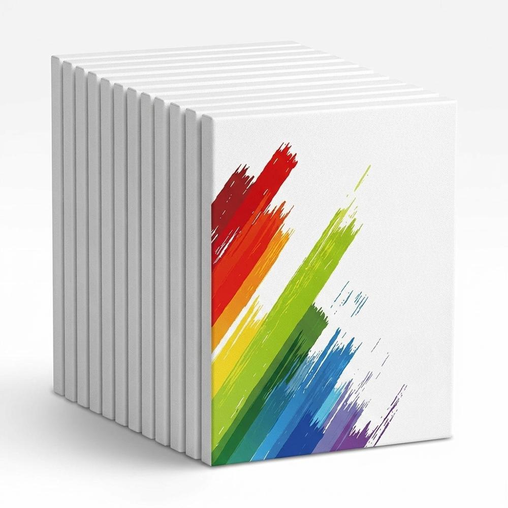 Gesso-primed cotton canvas boards for oil practice paintings