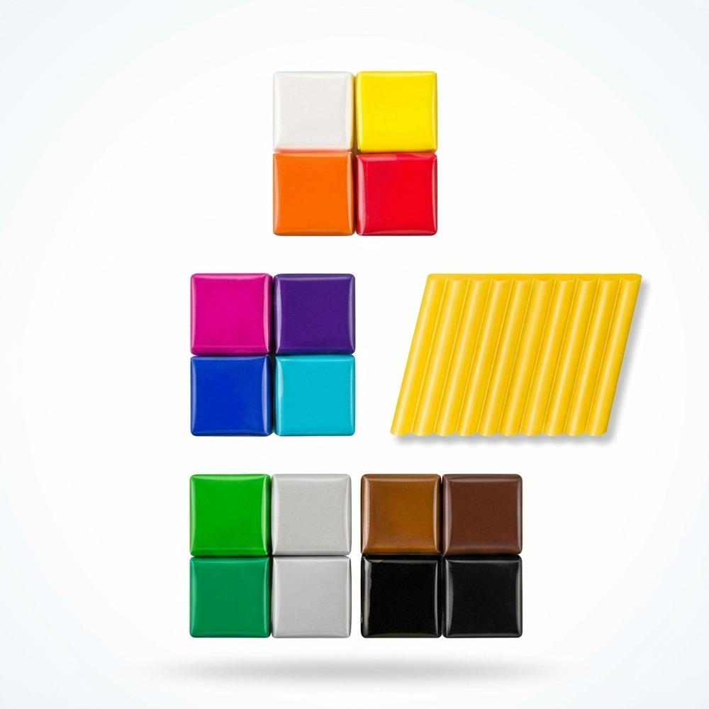 oven-bake polymer clay in 12 assorted colors for modeling and jewelry making