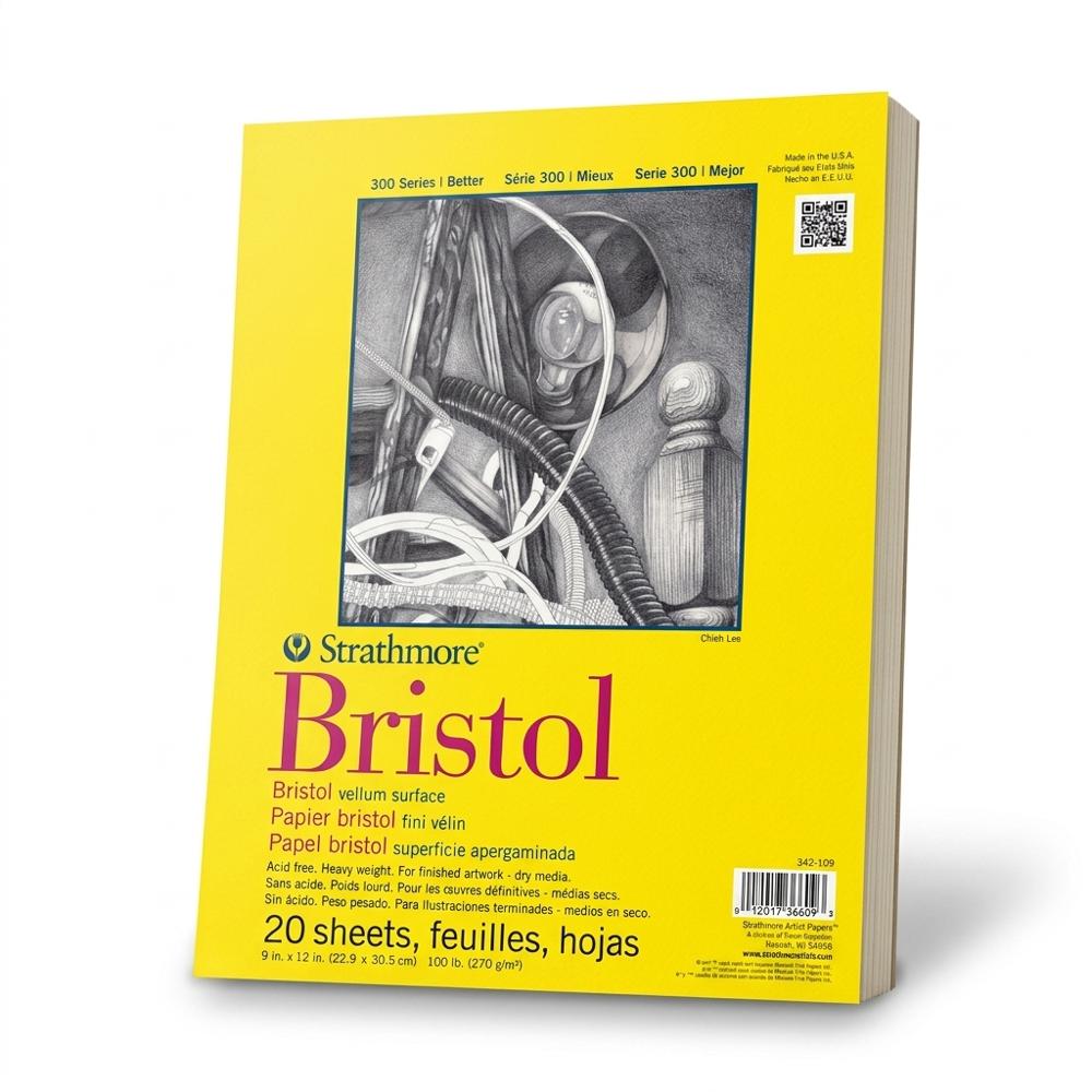heavyweight vellum-surface bristol pad for layered graphite portraits
