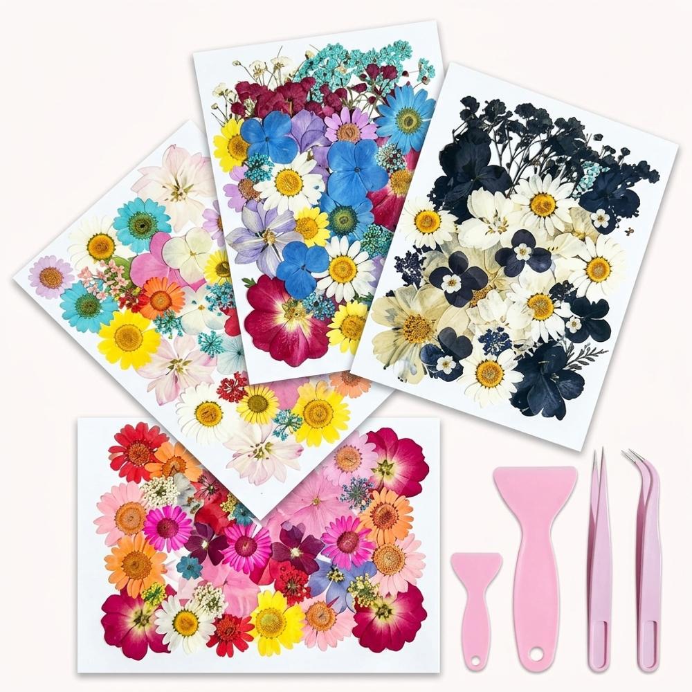 Real pressed dried flowers for embedding in resin