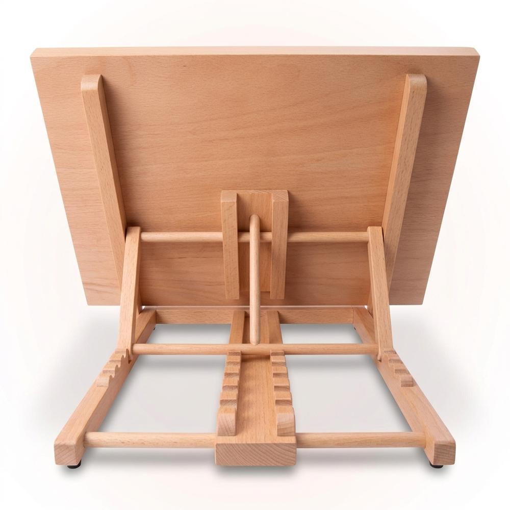 adjustable wooden drawing board that tilts your paper toward vertical
