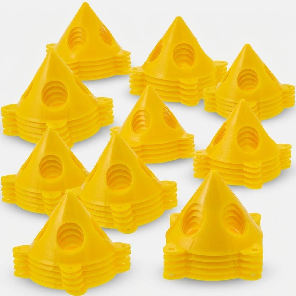 plastic cone risers for elevating canvases during pouring